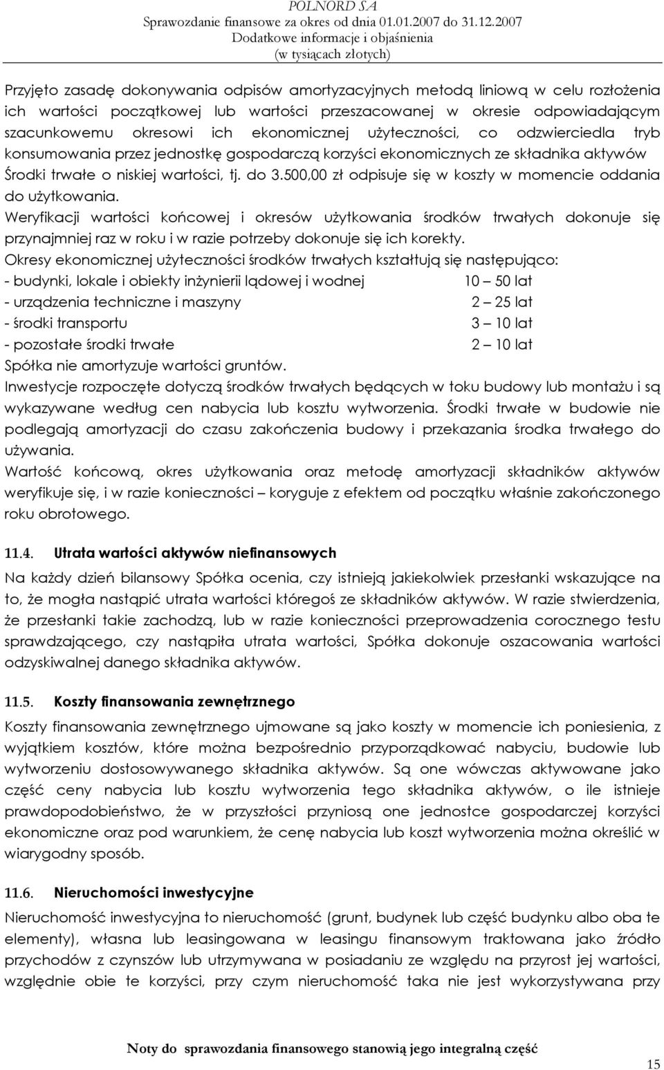 500,00 zł odpisuje się w koszty w momencie oddania do uŝytkowania.