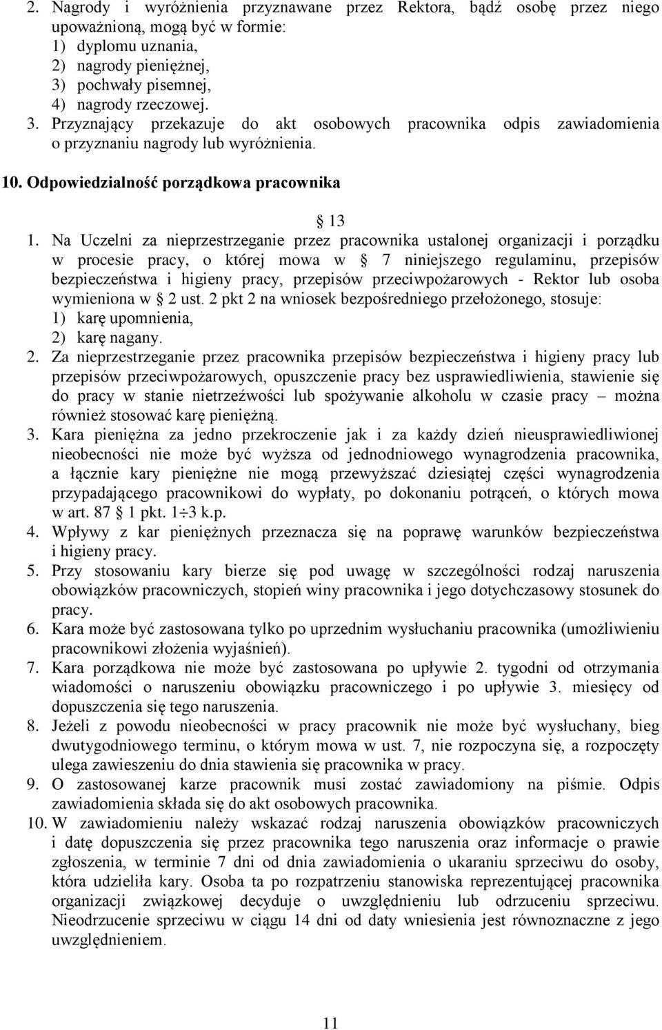 Odpowiedzialność porządkowa pracownika 13 1.