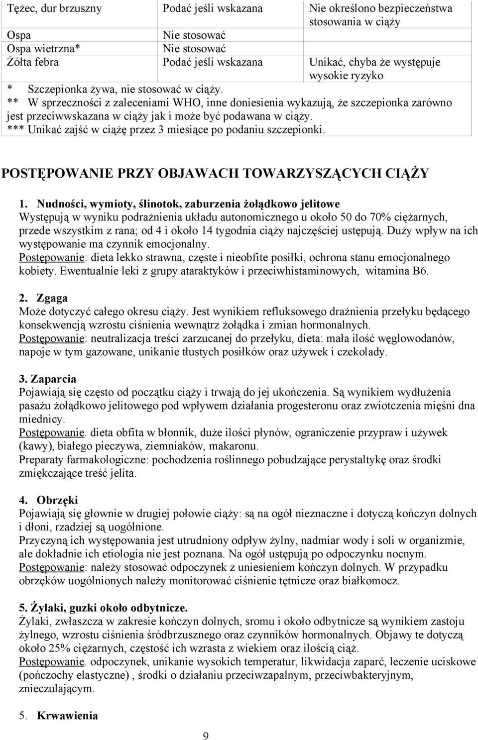 ** W sprzeczności z zaleceniami WHO, inne doniesienia wykazują, że szczepionka zarówno jest przeciwwskazana w ciąży jak i może być podawana w ciąży.