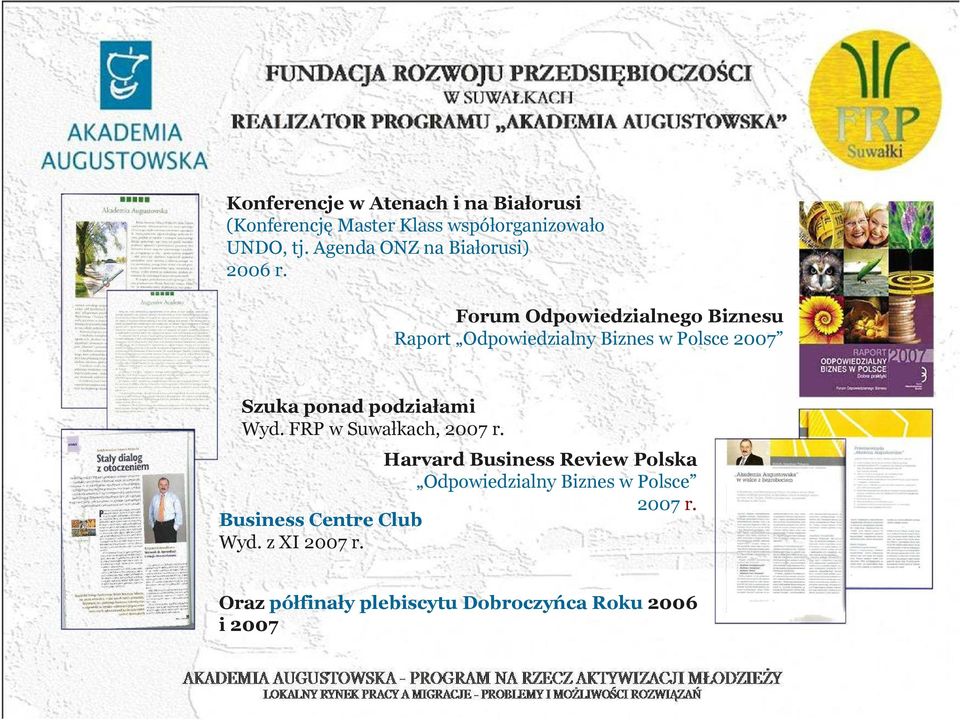 Forum Odpowiedzialnego Biznesu Raport Odpowiedzialny Biznes w Polsce 2007 Szuka ponad podziałami Wyd.