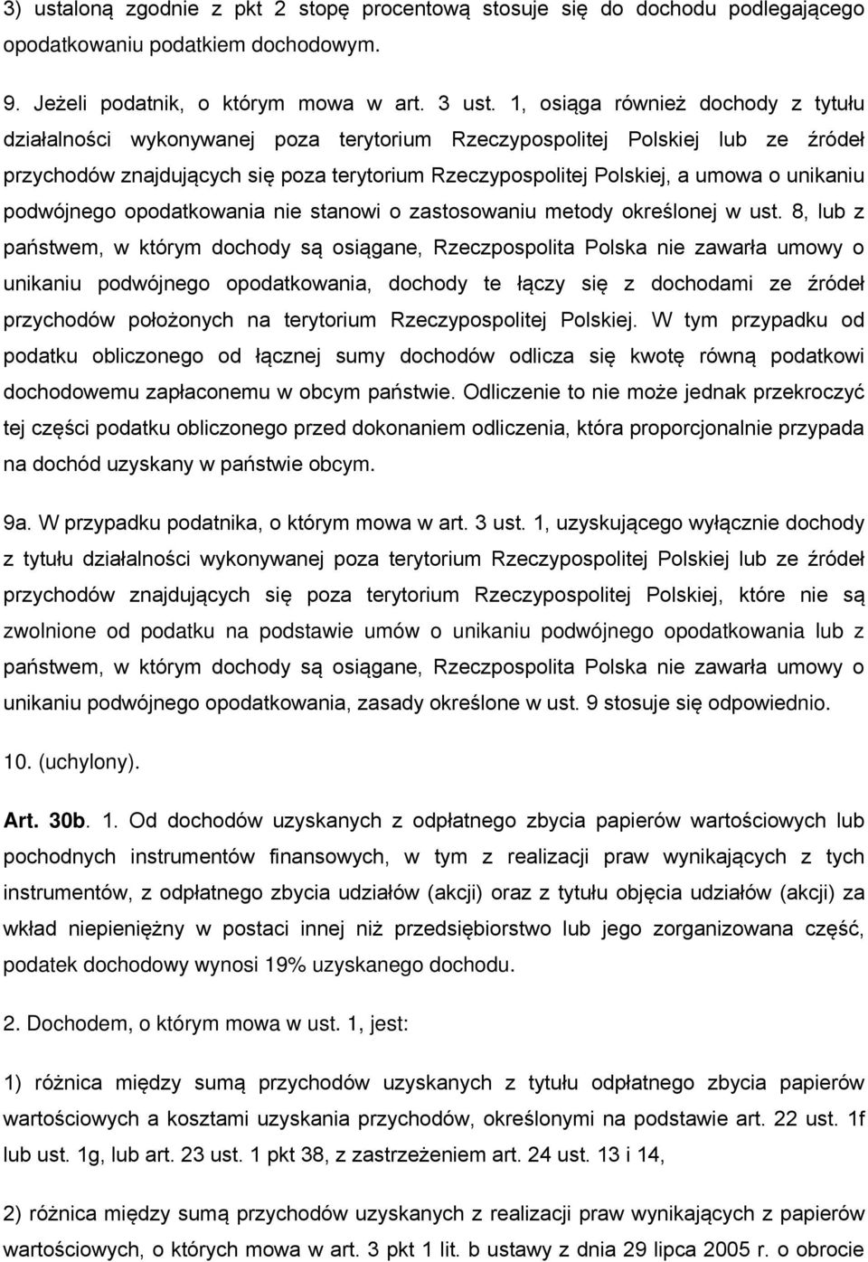 unikaniu podwójnego opodatkowania nie stanowi o zastosowaniu metody określonej w ust.