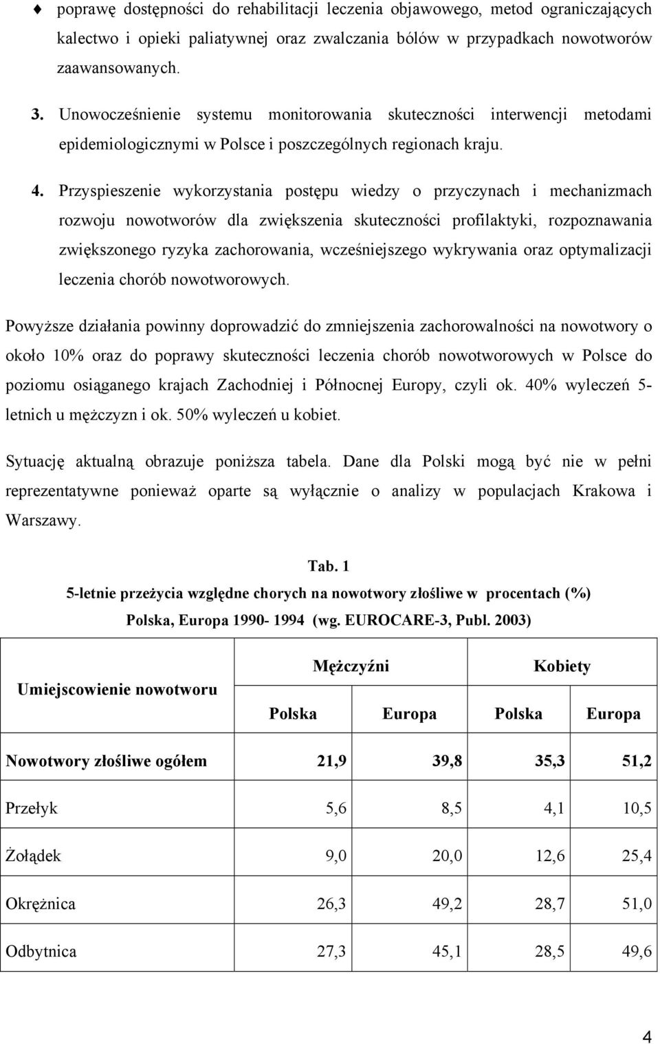 Przyspieszenie wykorzystania postępu wiedzy o przyczynach i mechanizmach rozwoju nowotworów dla zwiększenia skuteczności profilaktyki, rozpoznawania zwiększonego ryzyka zachorowania, wcześniejszego