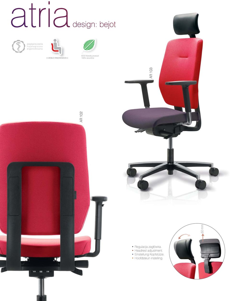Regulacja zag ówka. Headrest adjustment.