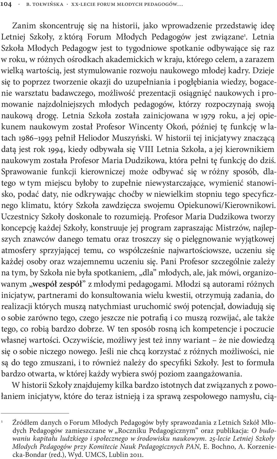 naukowego młodej kadry.