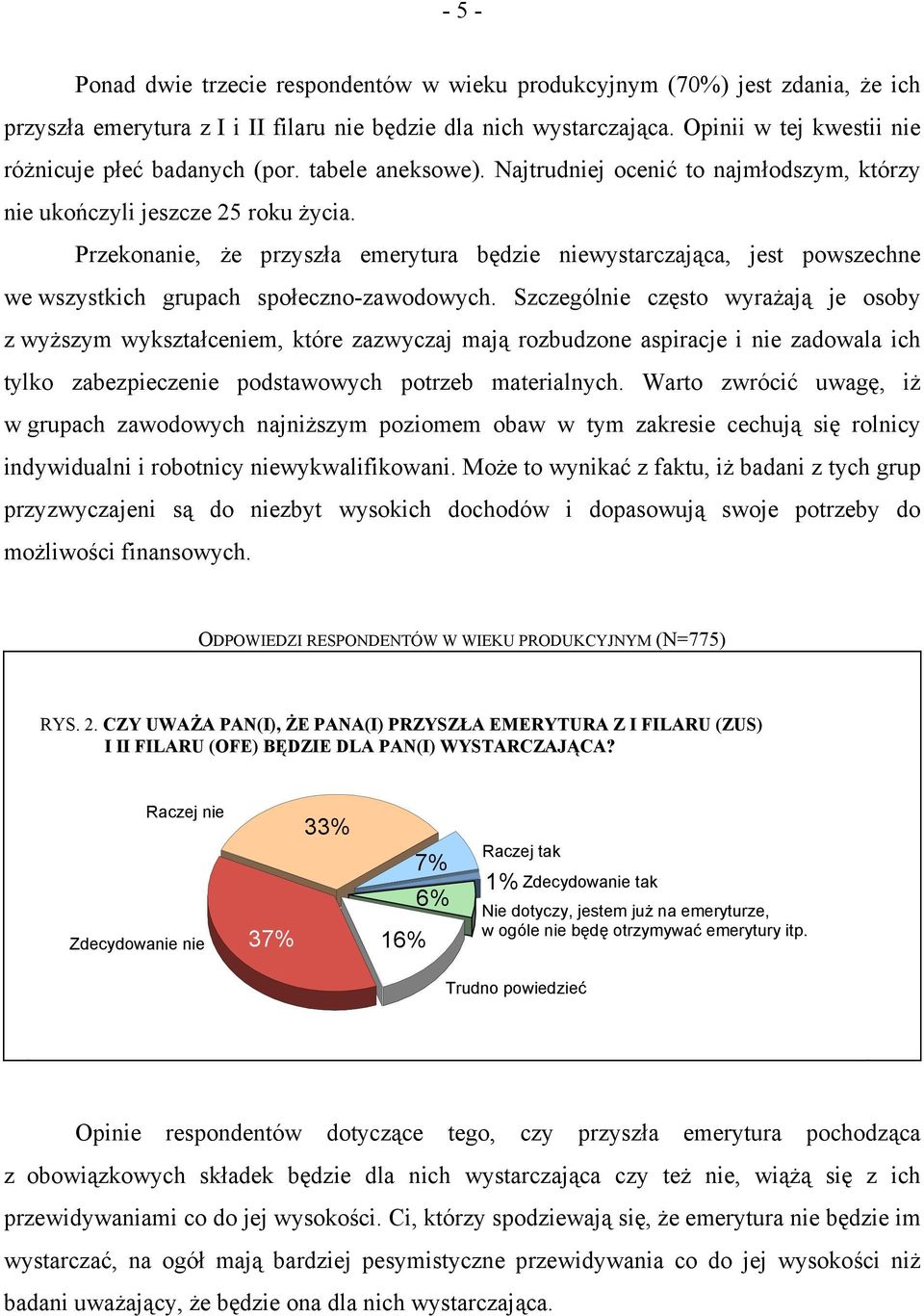 Przekonanie, że przyszła emerytura będzie niewystarczająca, jest powszechne we wszystkich grupach społeczno-zawodowych.