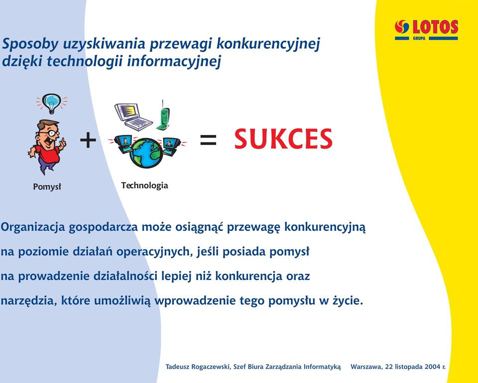 posiada pomys³ a prowadzeie dzia³aloœci lepiej i kokurecja oraz arzêdzia, które umo liwi¹