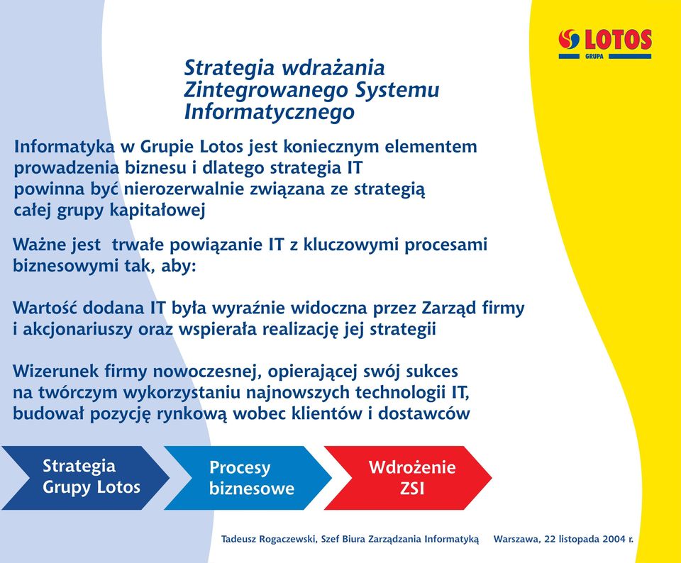 firmy i akcjoariuszy oraz wspiera³a realizacjê jej strategii Wizeruek firmy owoczesej, opieraj¹cej swój sukces a twórczym wykorzystaiu ajowszych techologii IT, budowa³