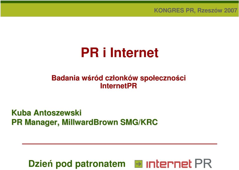 InternetPR Kuba Antoszewski PR