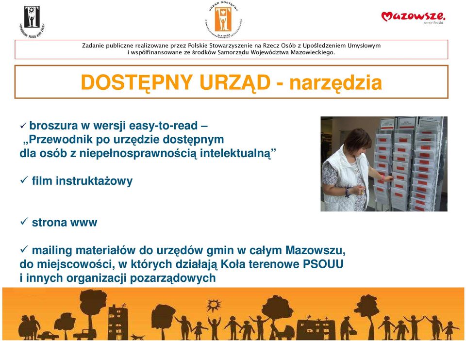 instruktażowy strona www mailing materiałów do urzędów gmin w całym Mazowszu,