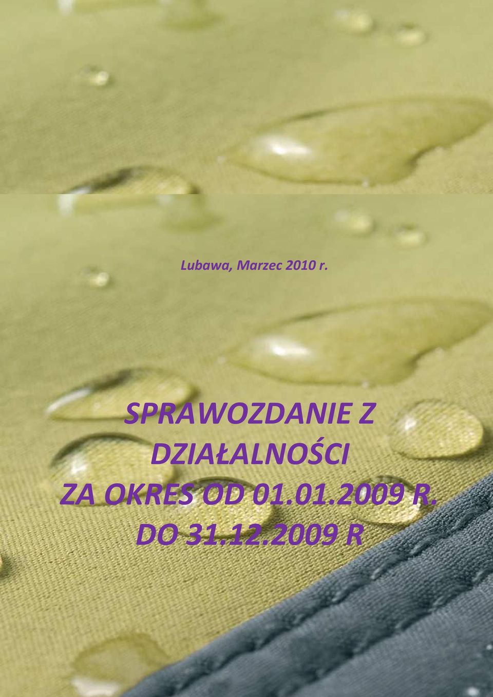 DZIAŁALNOŚCI ZA OKRES