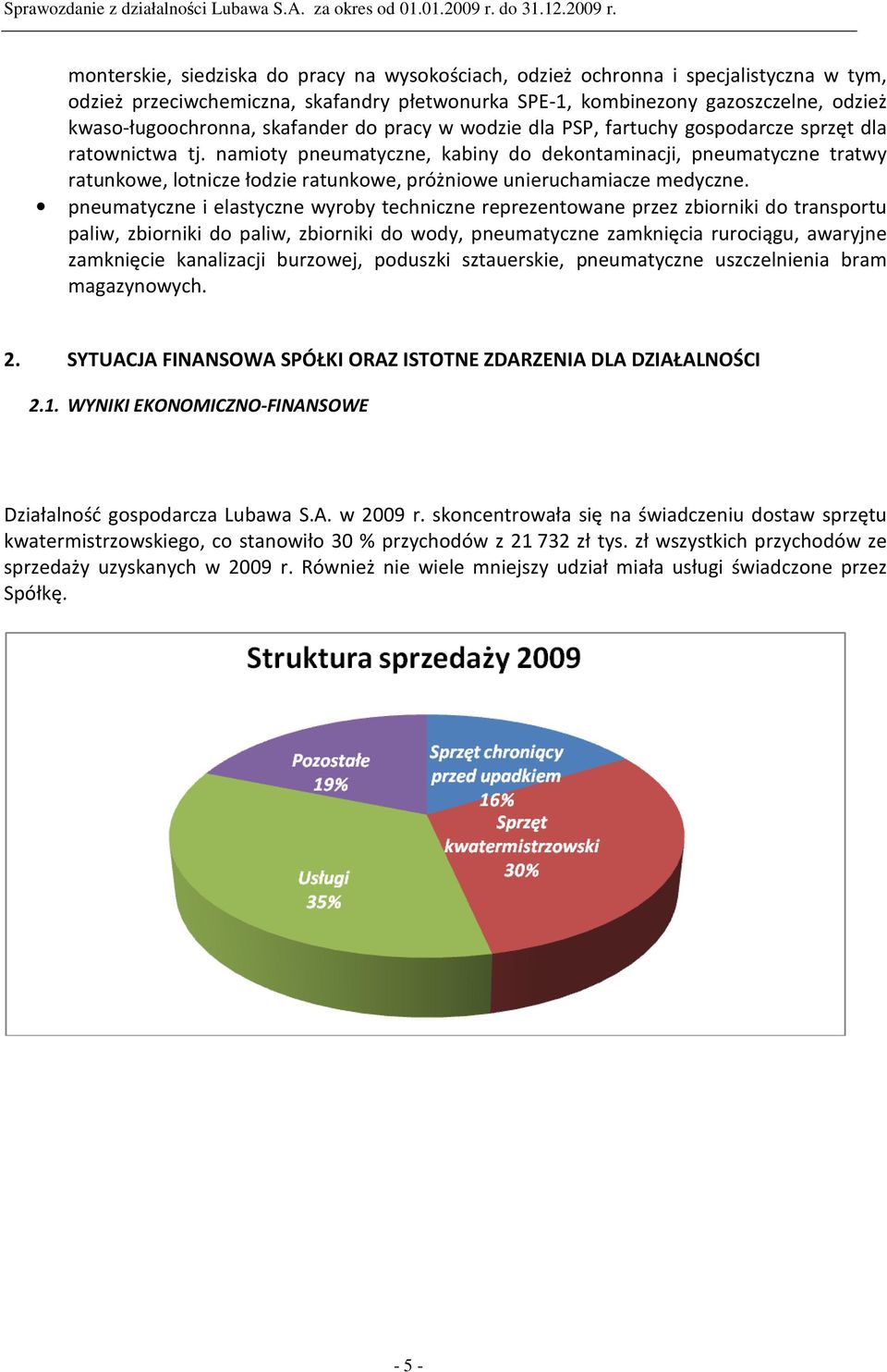 namioty pneumatyczne, kabiny do dekontaminacji, pneumatyczne tratwy ratunkowe, lotnicze łodzie ratunkowe, próżniowe unieruchamiacze medyczne.