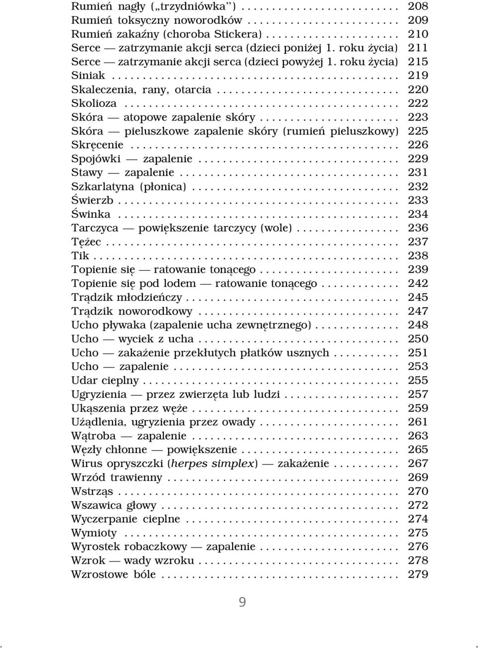 ...................... 223 Sk%ra pieluszkowe zapalenie sk%ry (rumie# pieluszkowy) 225 Skr cenie... 226 Spoj%wki zapalenie... 229 Stawy zapalenie... 231 Szkarlatyna (p~onica).................................. 232 wierzb.