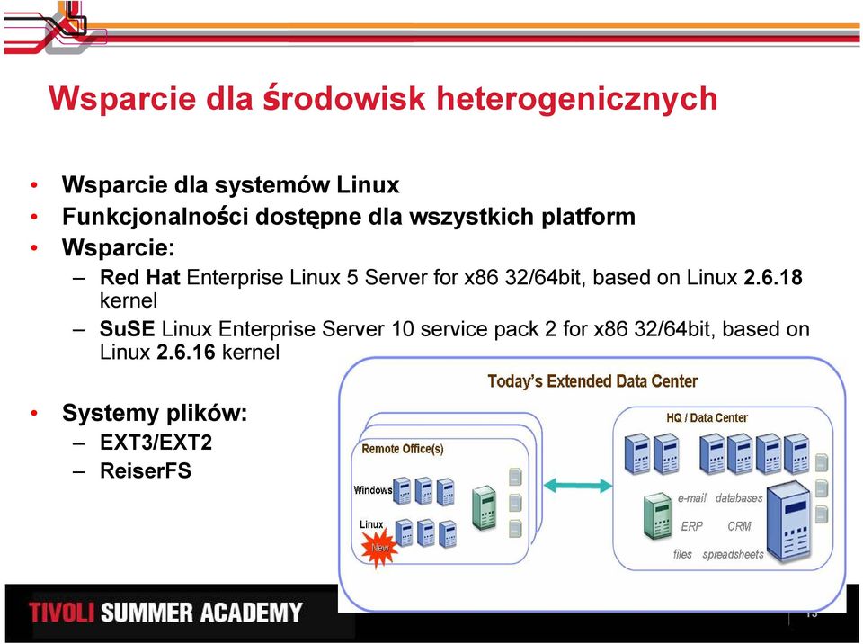 32/64bit, based on Linux 2.6.18 kernel SuSE Linux Enterprise Server 10 service pack