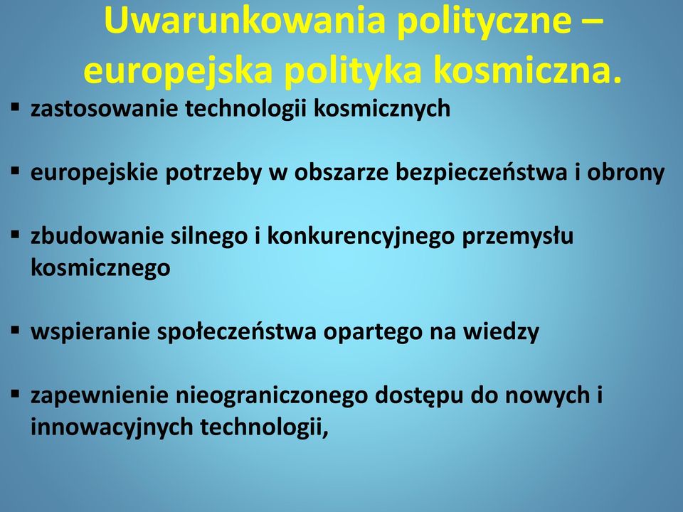 bezpieczeństwa i obrony zbudowanie silnego i konkurencyjnego przemysłu