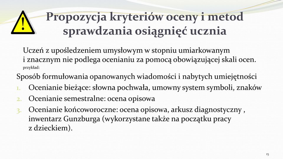 przykład: Sposób formułowania opanowanych wiadomości i nabytych umiejętności 1.