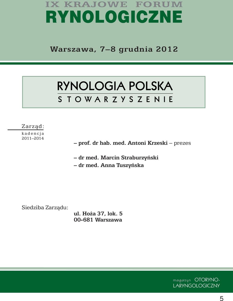 Antoni Krzeski prezes dr med.