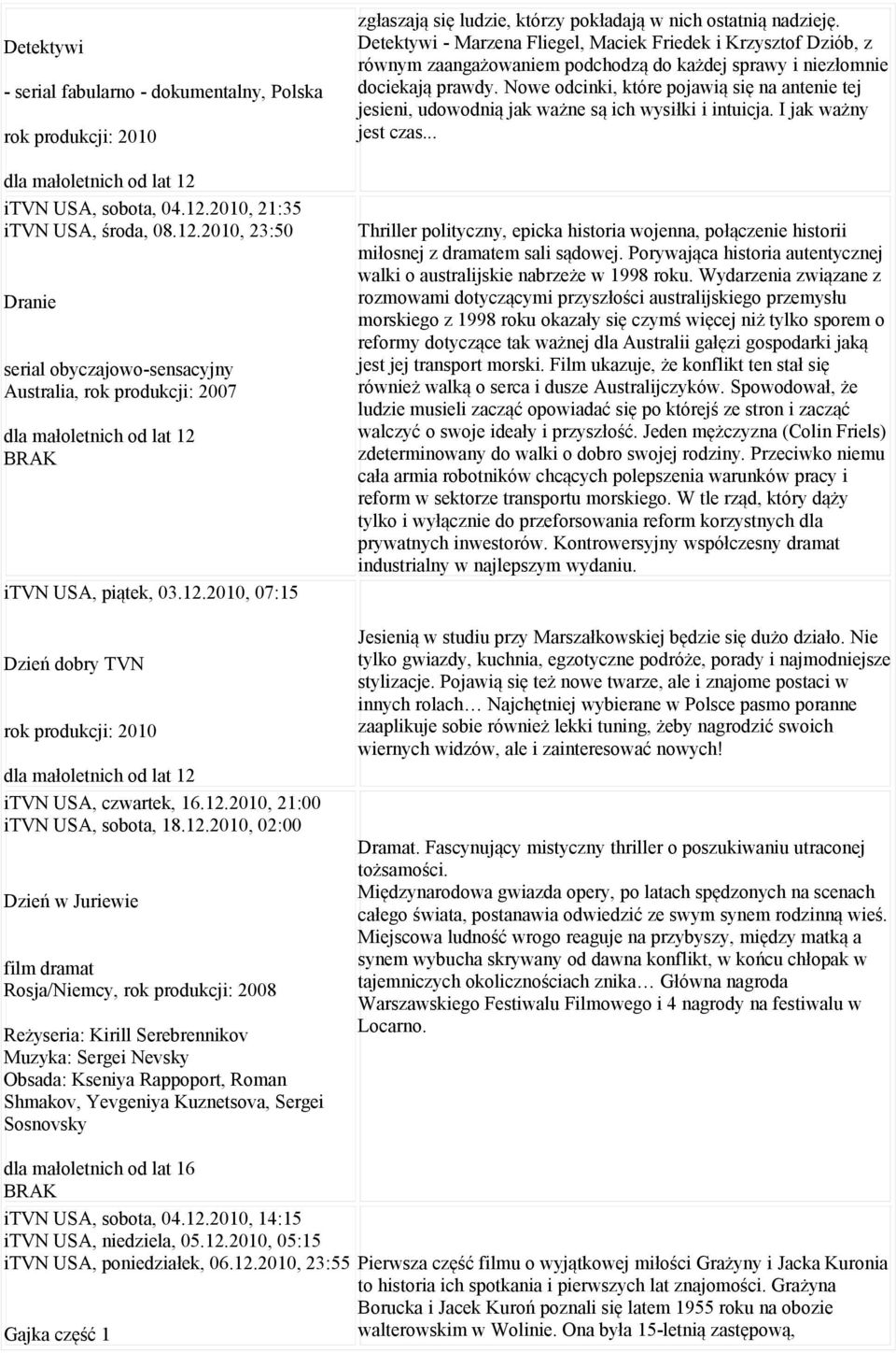 Muzyka: Sergei Nevsky Obsada: Kseniya Rappoport, Roman Shmakov, Yevgeniya Kuznetsova, Sergei Sosnovsky zgłaszają się ludzie, którzy pokładają w nich ostatnią nadzieję.