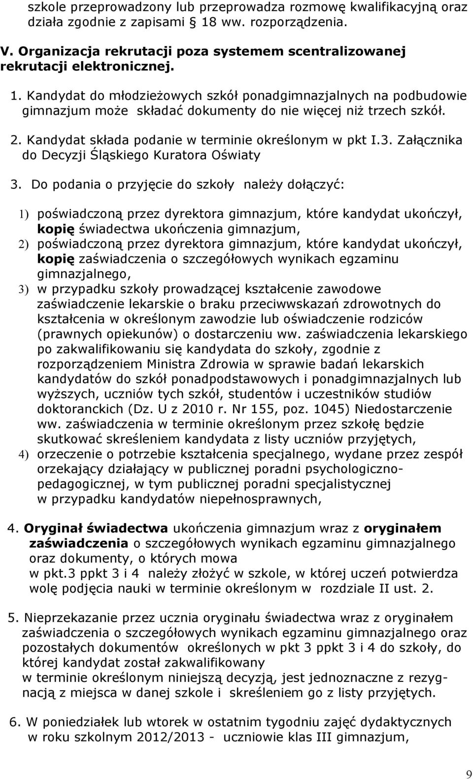 Załącznika do Decyzji Śląskiego Kuratora Oświaty 3.
