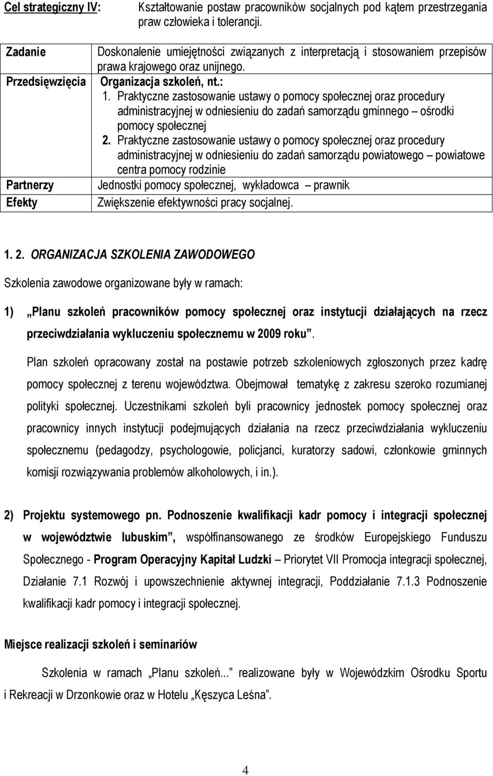 Praktyczne zastosowanie ustawy o pomocy społecznej oraz procedury administracyjnej w odniesieniu do zadań samorządu gminnego ośrodki pomocy społecznej 2.