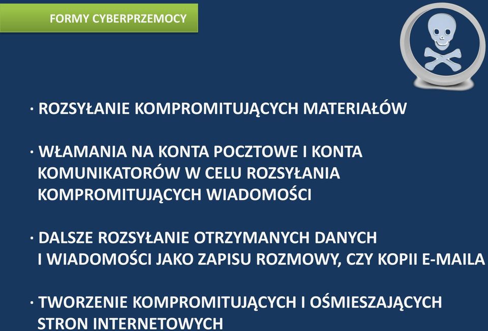 DALSZE ROZSYŁANIE OTRZYMANYCH DANYCH I WIADOMOŚCI JAKO ZAPISU ROZMOWY, CZY