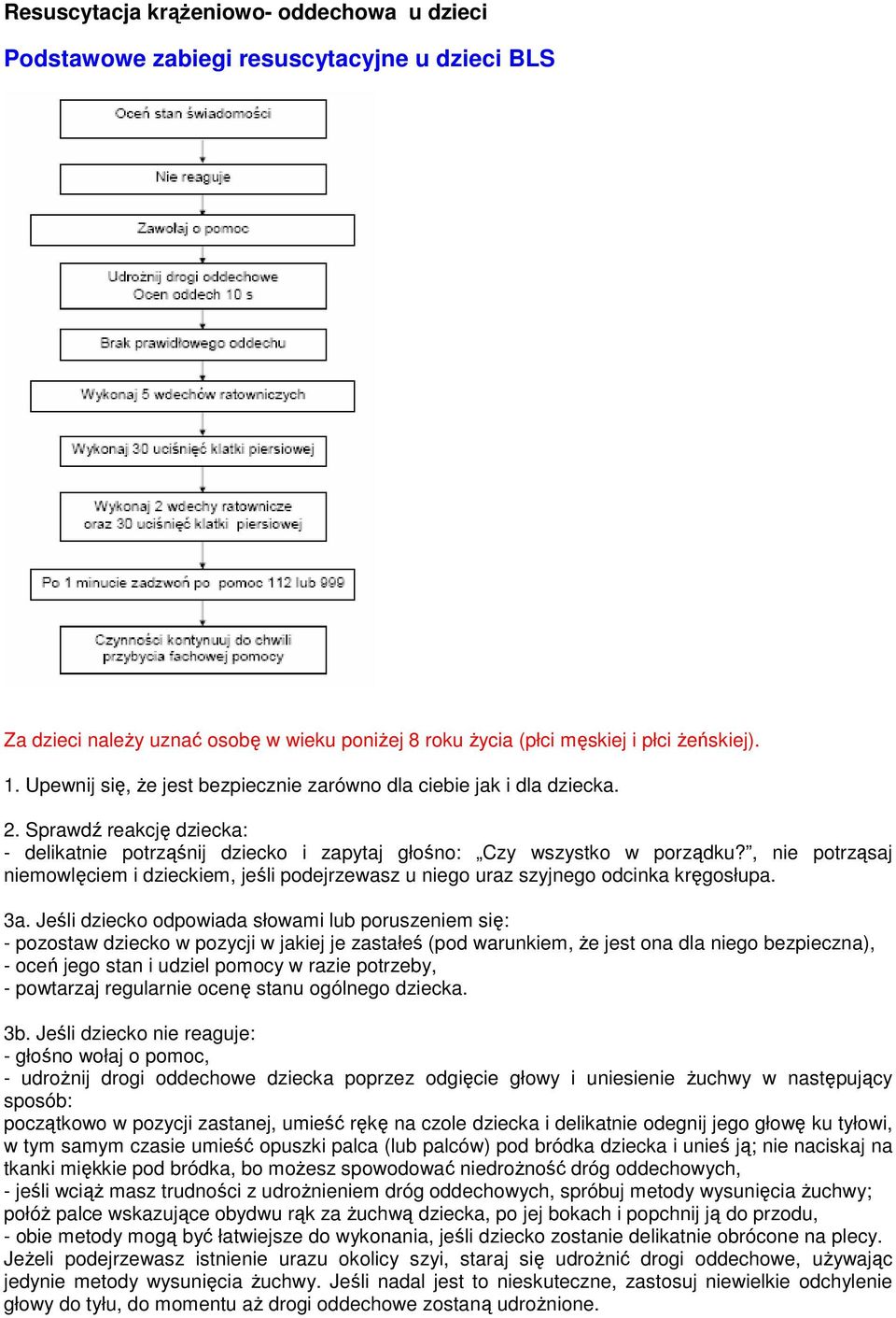 , nie potrząsaj niemowlęciem i dzieckiem, jeśli podejrzewasz u niego uraz szyjnego odcinka kręgosłupa. 3a.