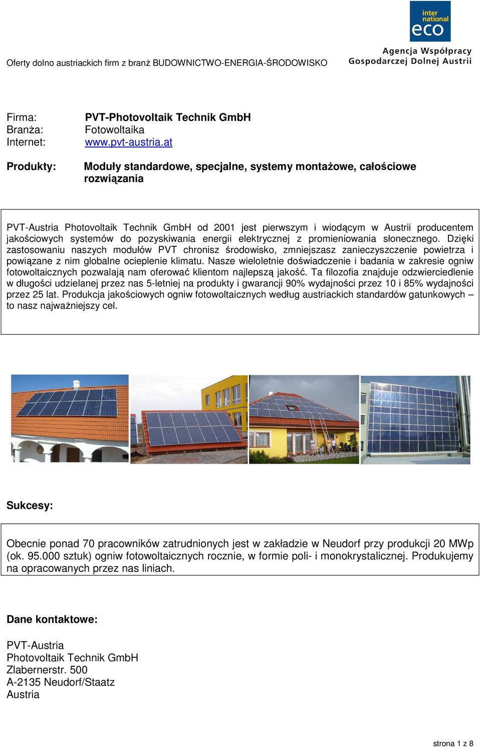 Produkcja jakościowych ogniw fotowoltaicznych według austriackich standardów