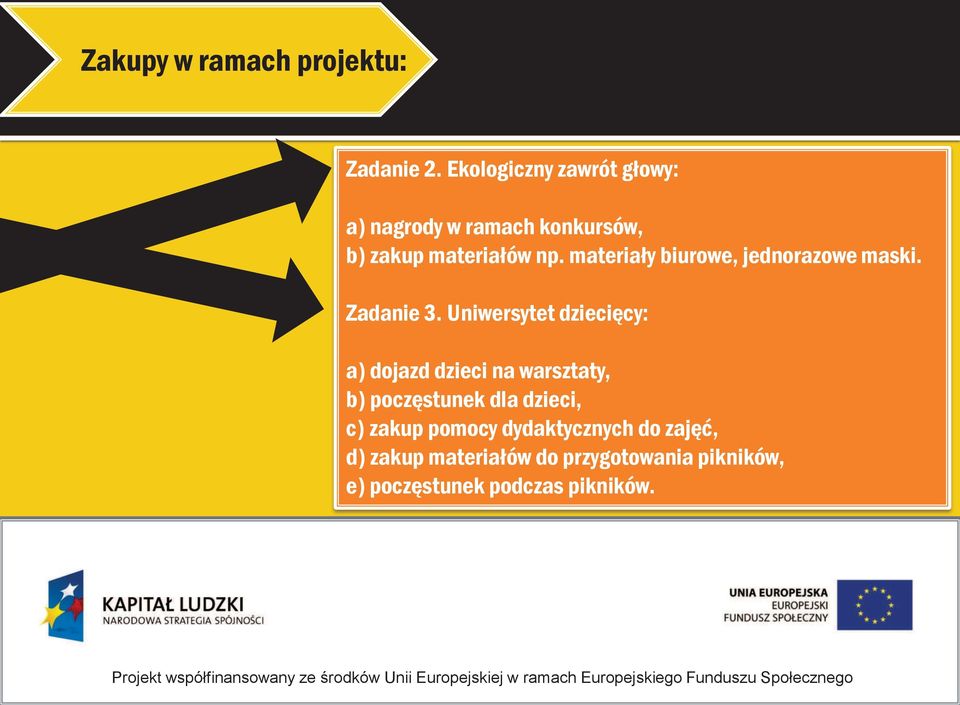 materiały biurowe, jednorazowe maski. Zadanie 3.