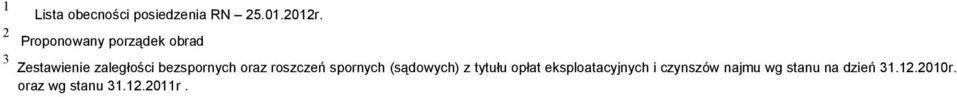bezspornych oraz roszczeń spornych (sądowych) z tytułu opłat