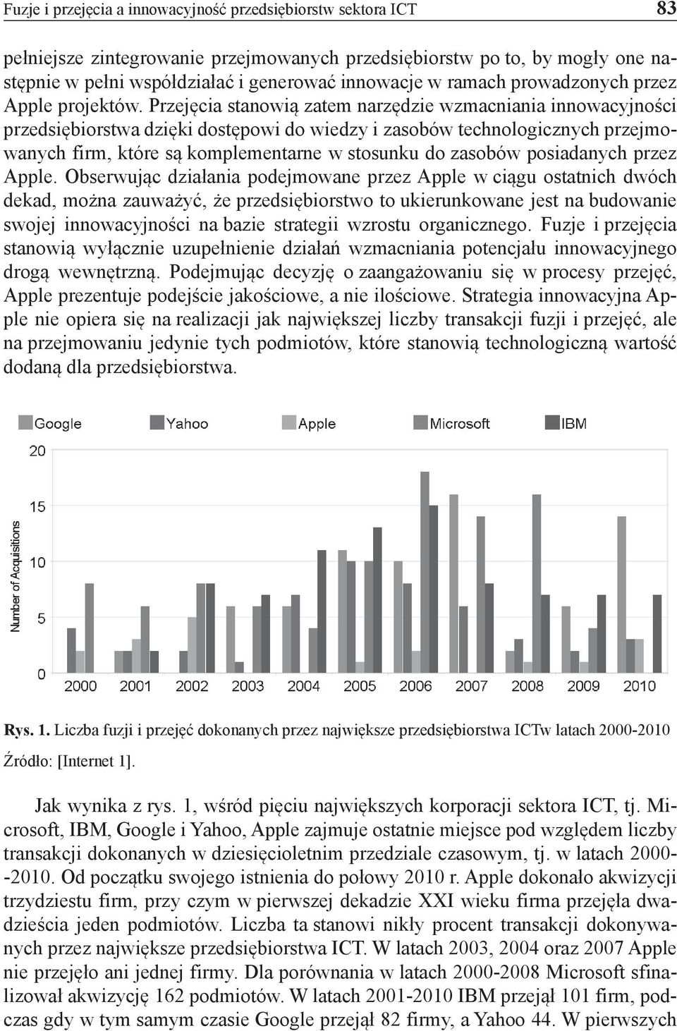 Przejęcia stanowią zatem narzędzie wzmacniania innowacyjności przedsiębiorstwa dzięki dostępowi do wiedzy i zasobów technologicznych przejmowanych firm, które są komplementarne w stosunku do zasobów