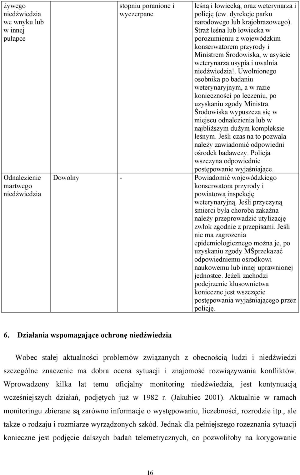 . Uwolnionego osobnika po badaniu weterynaryjnym, a w razie konieczności po leczeniu, po uzyskaniu zgody Ministra Środowiska wypuszcza się w miejscu odnalezienia lub w najbliższym dużym kompleksie