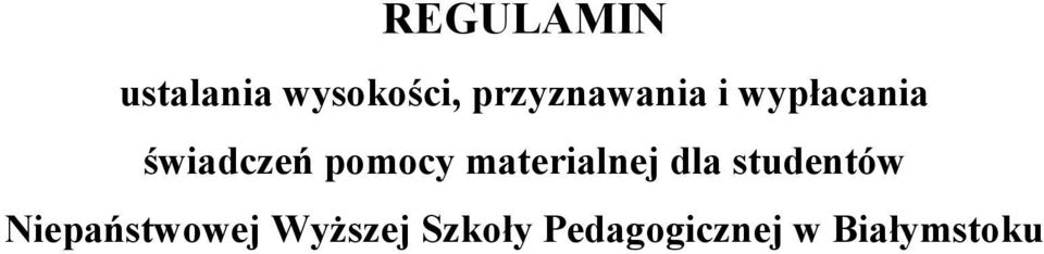 pomocy materialnej dla studentów