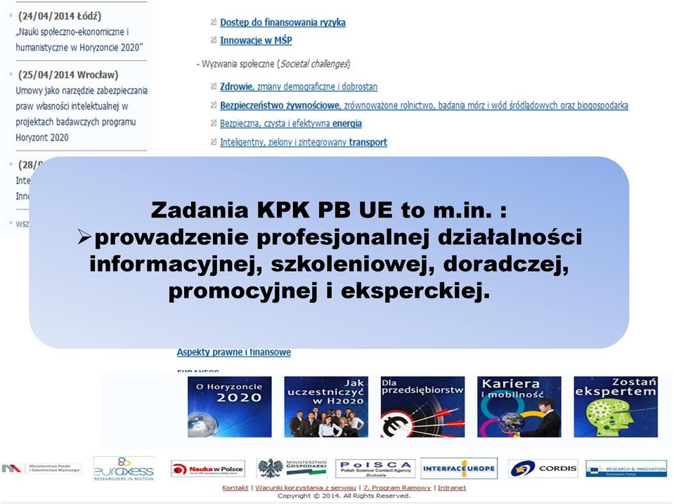 działalności informacyjnej,