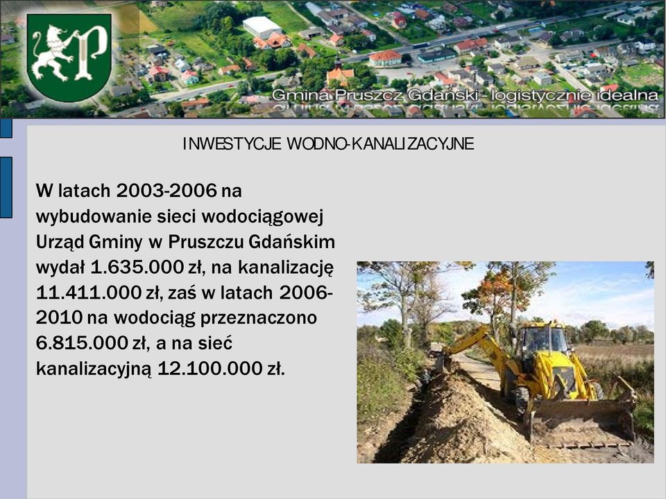 000 zł, na kanalizację 11.411.