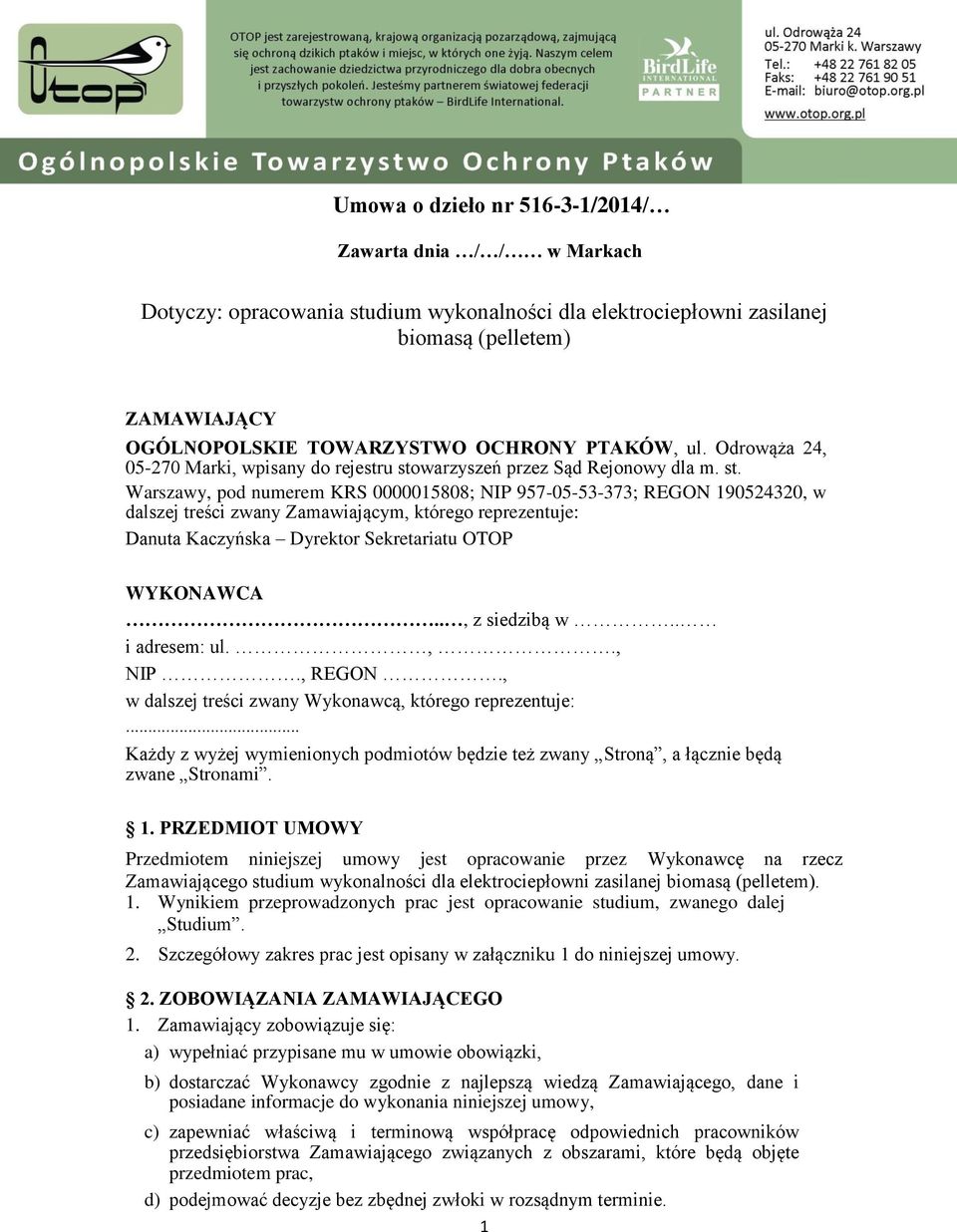 warzyszeń przez Sąd Rejonowy dla m. st.