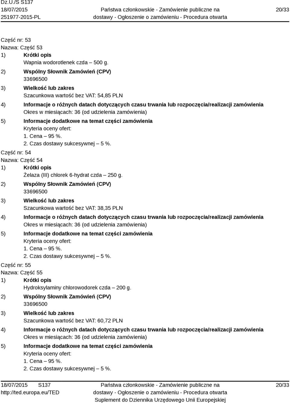 chlorek 6-hydrat czda 250 g.