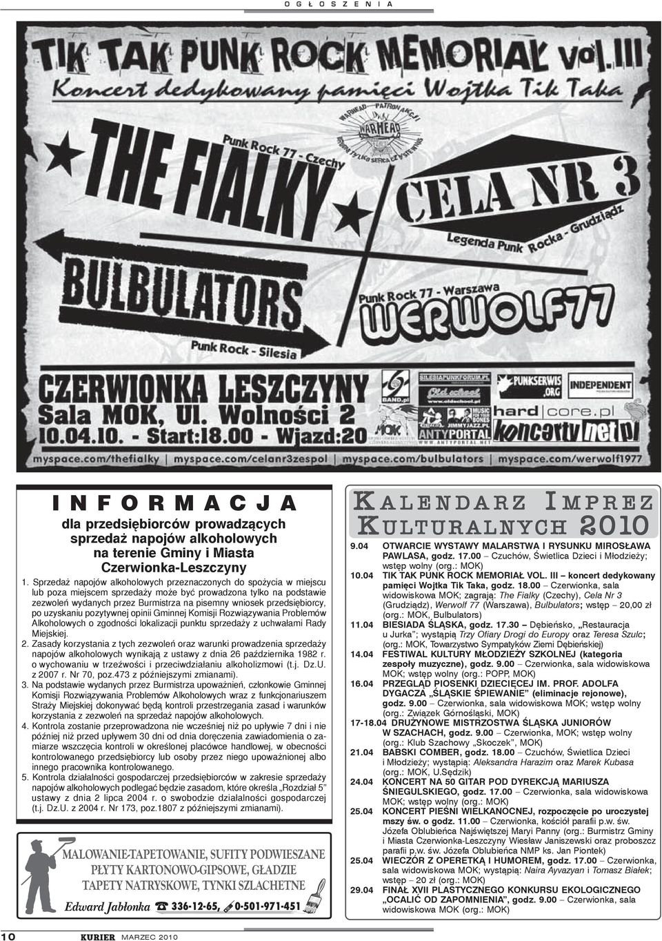 04 TIK TAK PUNK ROCK MEMORIAŁ VOL. III koncert dedykowany pamięci Wojtka Tik Taka, godz. 18.