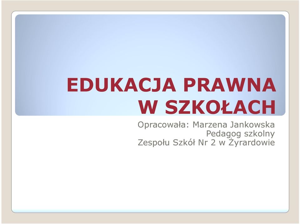 Marzena Jankowska Pedagog