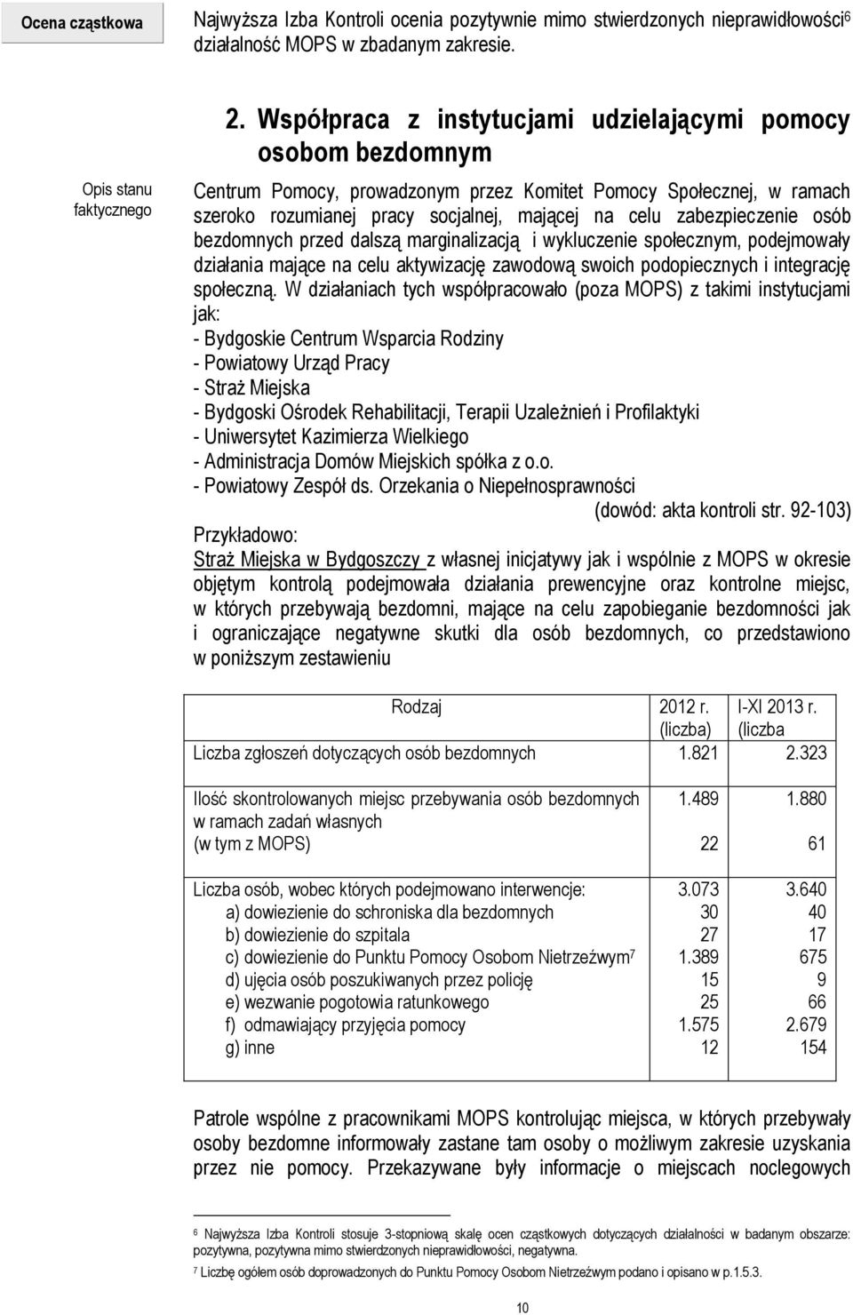 zabezpieczenie osób bezdomnych przed dalszą marginalizacją i wykluczenie społecznym, podejmowały działania mające na celu aktywizację zawodową swoich podopiecznych i integrację społeczną.
