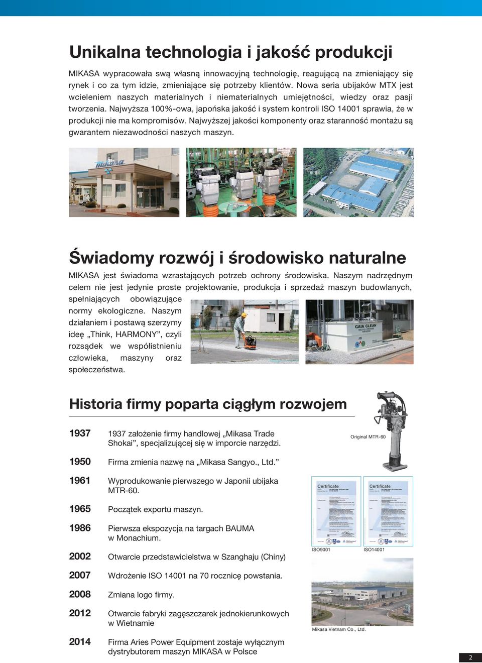 Najwyższa 100%-owa, japońska jakość i system kontroli ISO 14001 sprawia, że w produkcji nie ma kompromisów.