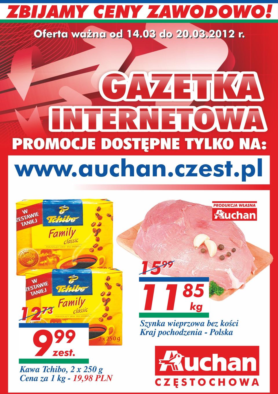 cpl 12 73 9 99 Kawa Tchibo, 2 x 250 g Cena za