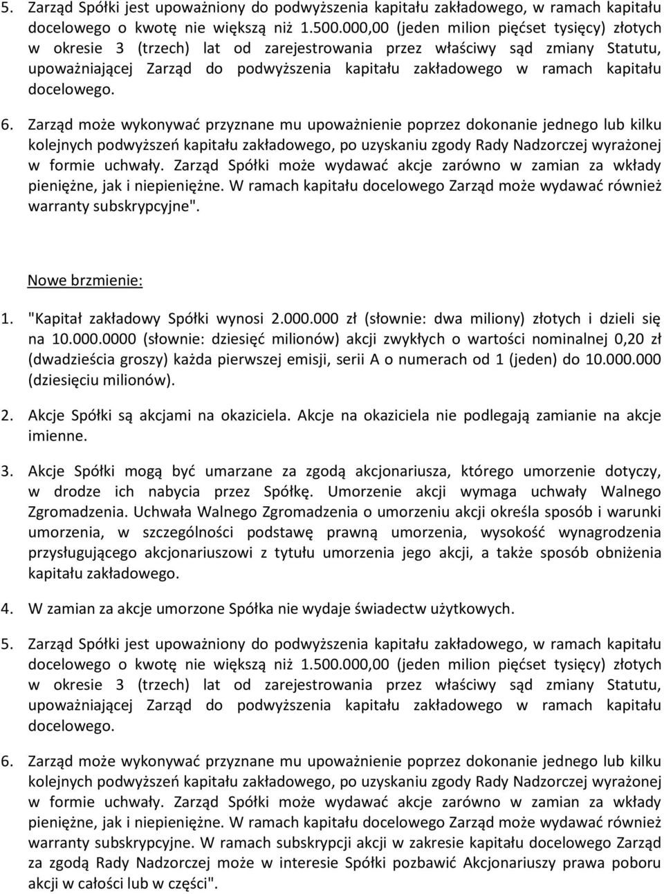 kapitału docelowego. 6.