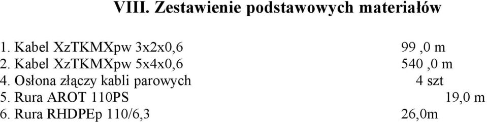 Kabel XzTKMXpw 5x4x0,6 540,0 m 4.