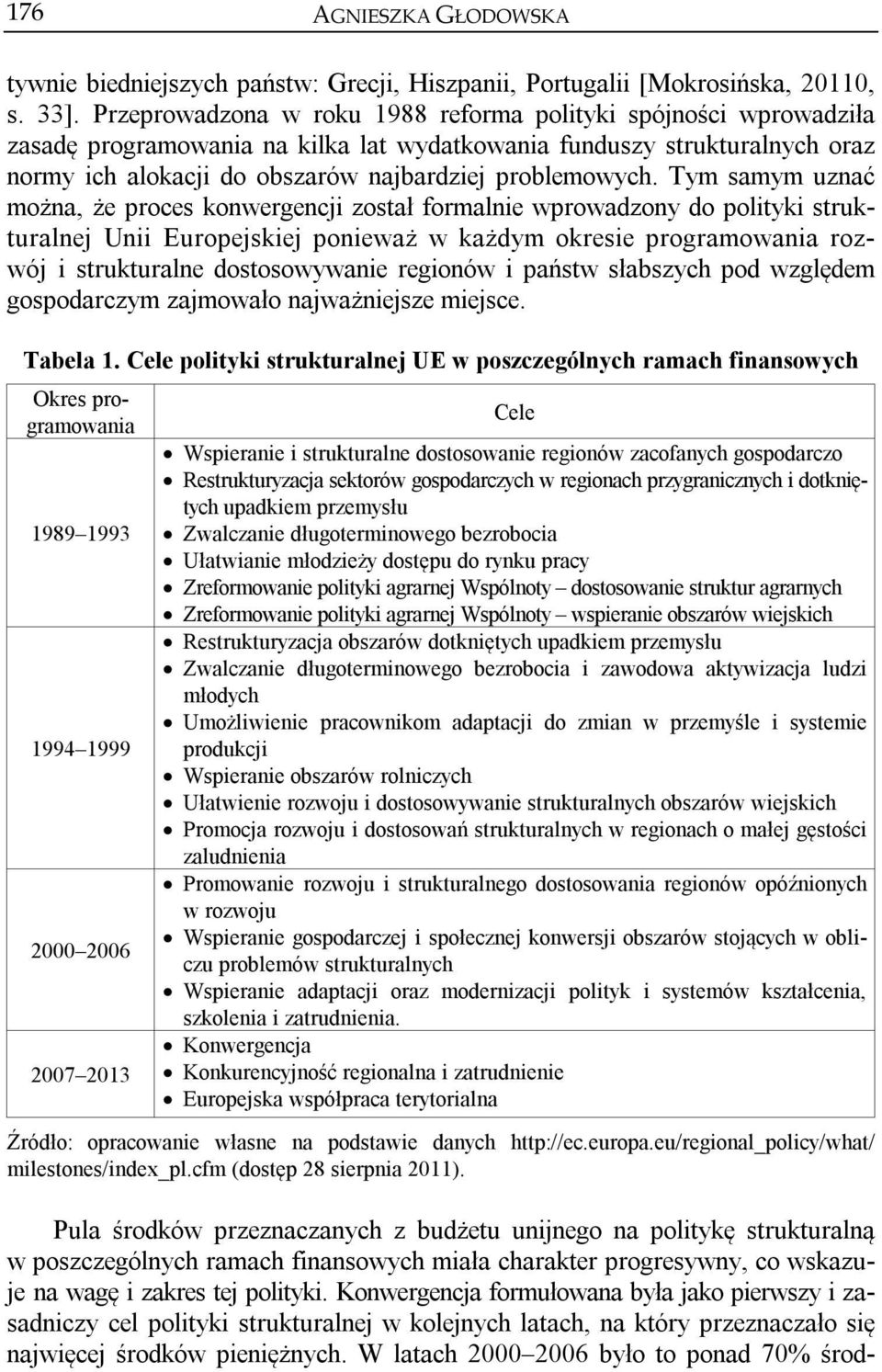 Tym samym uznać można, że proces konwergencji został formalnie wprowadzony do polityki strukturalnej Unii Europejskiej ponieważ w każdym okresie programowania rozwój i strukturalne dostosowywanie