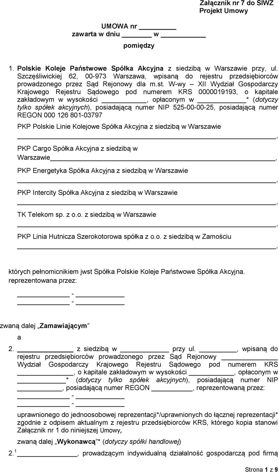 u przedsiębiorców prowadzonego przez Sąd Rejonowy dla m.st.