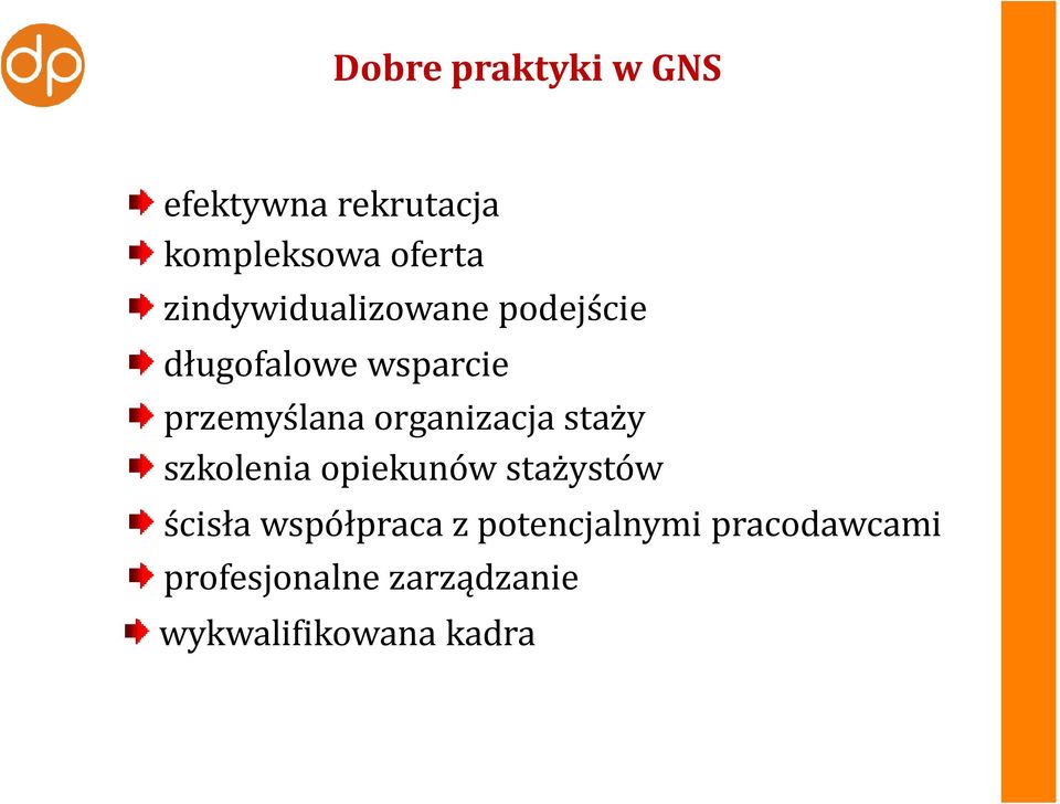 organizacja staży szkolenia opiekunów stażystów ścisła współpraca