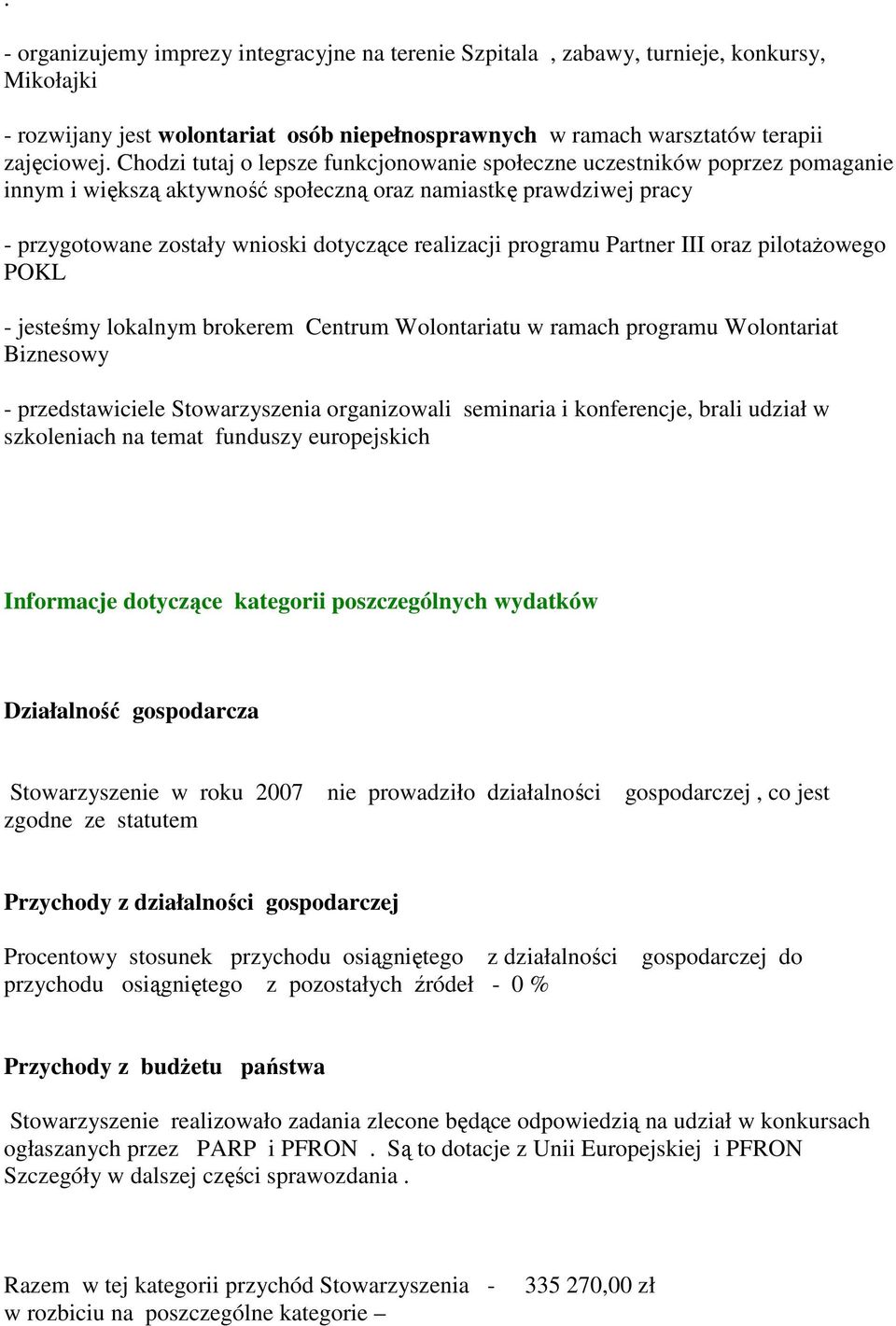 programu Partner III oraz pilotaŝowego POKL - jesteśmy lokalnym brokerem Centrum Wolontariatu w ramach programu Wolontariat Biznesowy - przedstawiciele Stowarzyszenia organizowali seminaria i