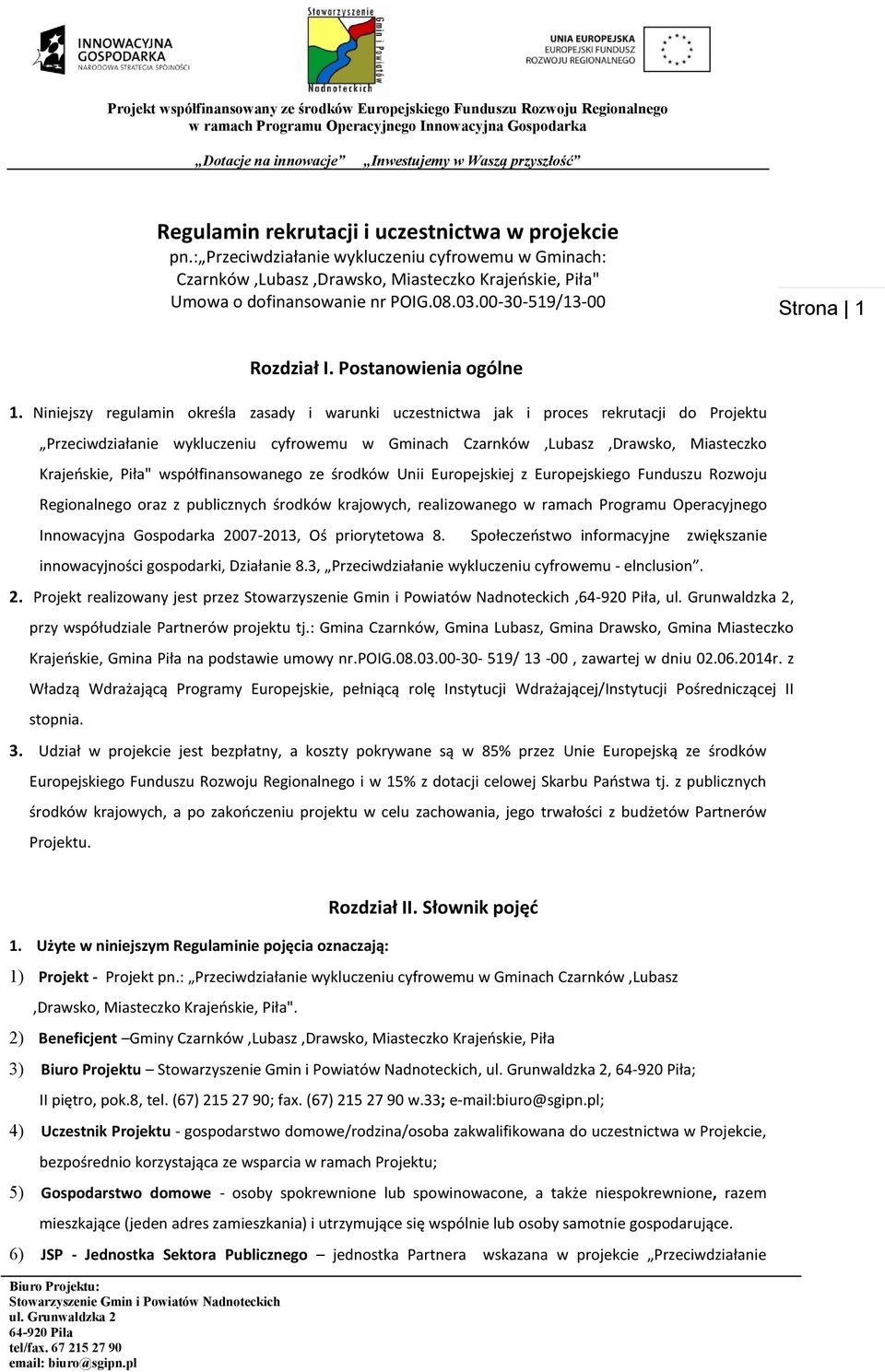 Postanowienia ogólne 1.
