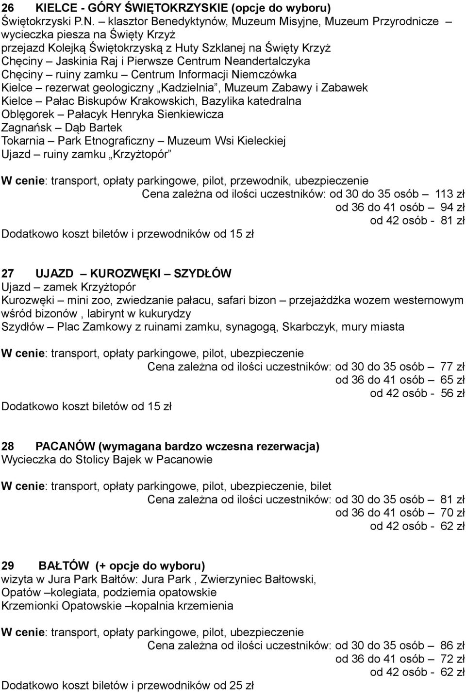 Neandertalczyka Chęciny ruiny zamku Centrum Informacji Niemczówka Kielce rezerwat geologiczny Kadzielnia, Muzeum Zabawy i Zabawek Kielce Pałac Biskupów Krakowskich, Bazylika katedralna Oblęgorek