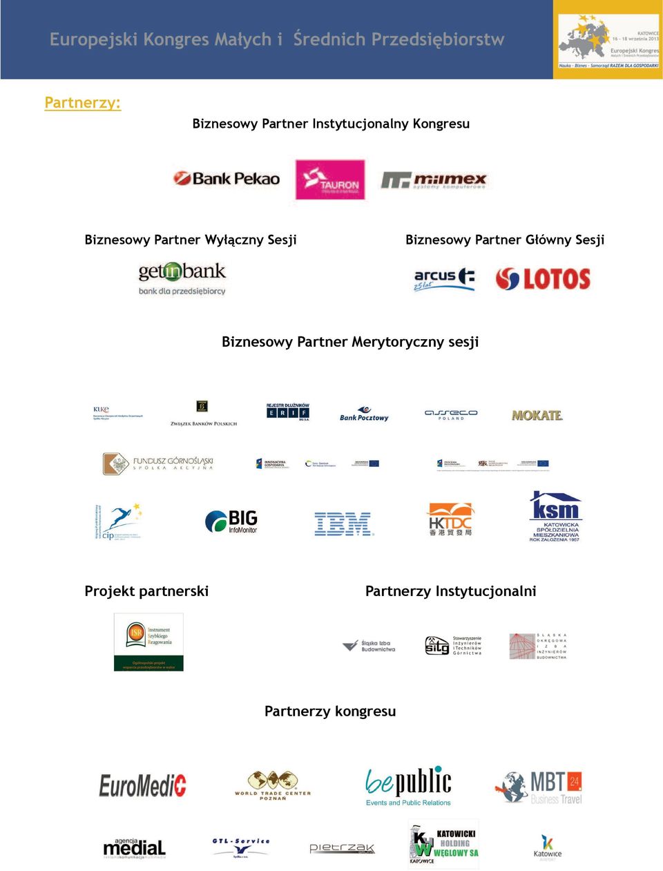 Główny Sesji Biznesowy Partner Merytoryczny sesji
