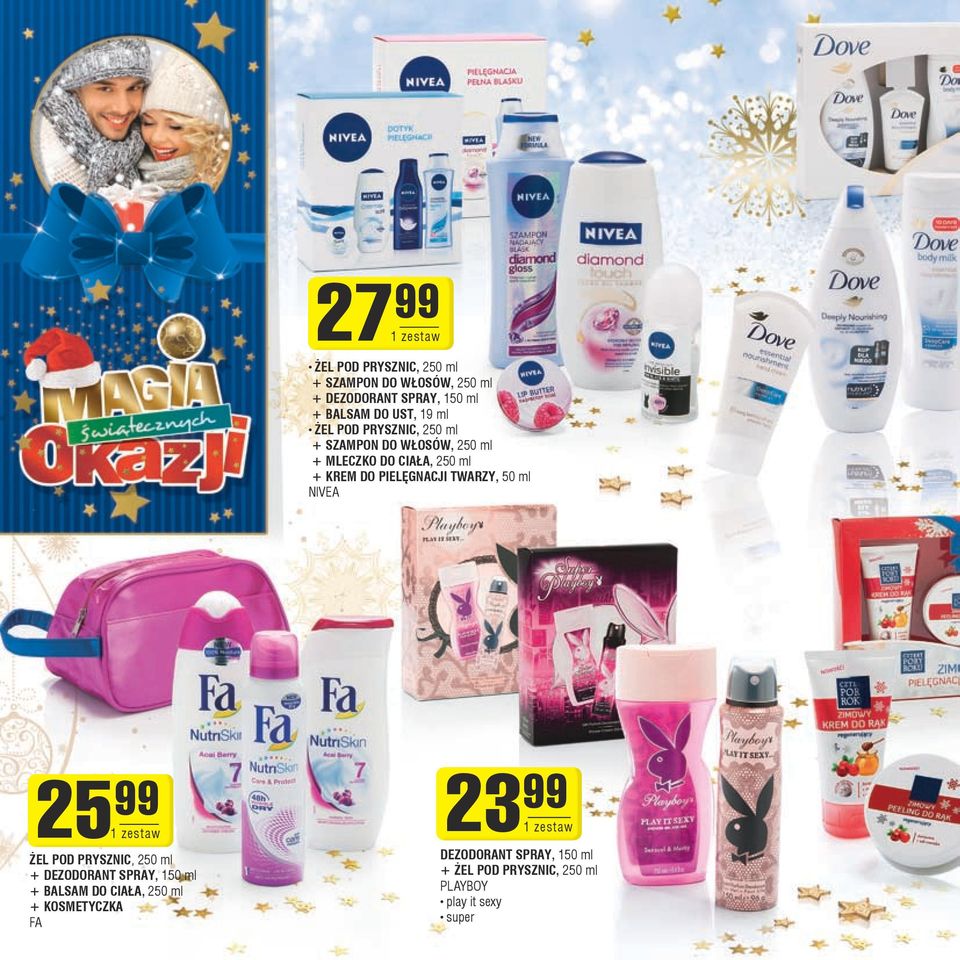 PIELĘGNACJI TWARZY, 50 ml NIVEA 25 99 ŻEL POD PRYSZNIC, 250 ml + DEZODORANT SPRAY, 150 ml + BALSAM DO